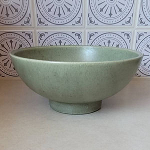 Vintage Haeger USA Green Glazed Bowl